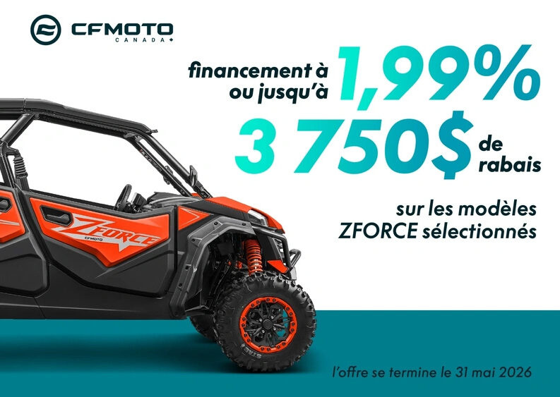 Financement à 1,99% ou jusqu'à 3750$ de rabais